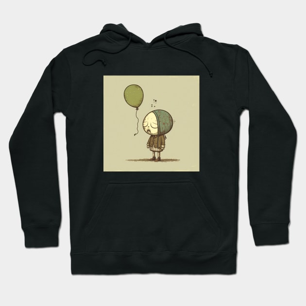 Illustration of Sad Zombie and Balloon Hoodie by KOTYA